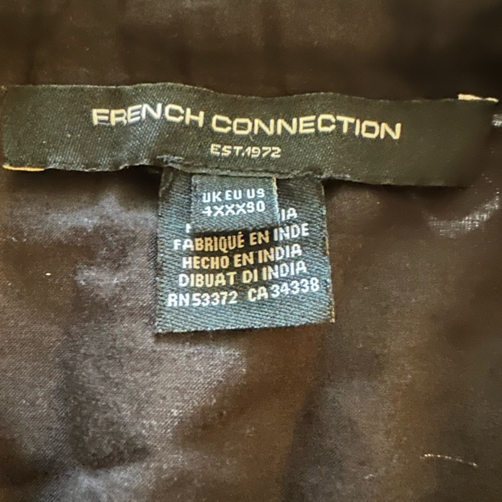 French Connection Classic Cream and Black Dress, Size 0 NWT - Picture 2 of 11